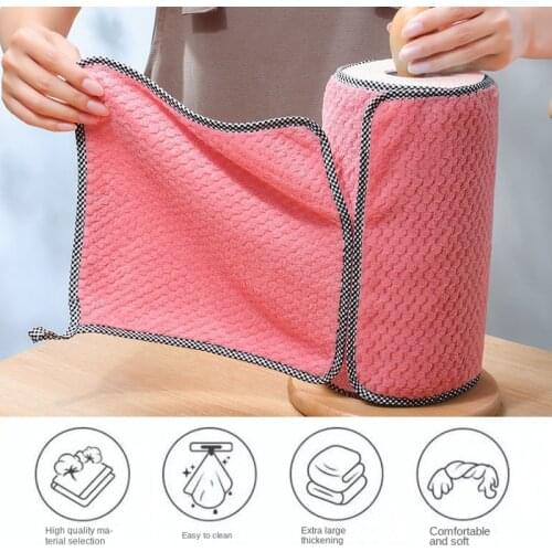 Kitchen Daily Dish Towel, Dish Cloth, Kitchen Rag, Non-stick Oil, Thickened Table Cleaning Cloth, Absorbent Scouring Pad