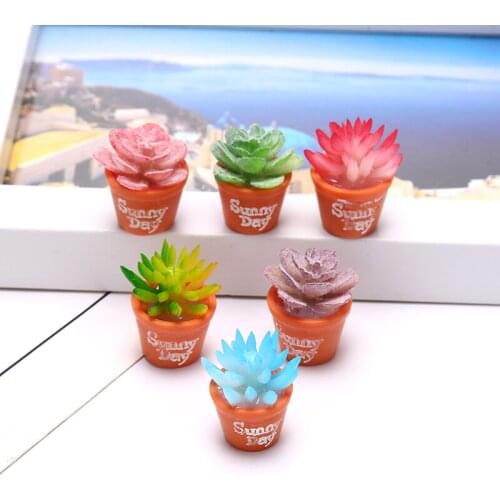 1/12 Scale Dollhouse Miniature Potted Plants Vase Mini Flower For OB11 BJD Doll House Furniture Decoration Accessories Toy