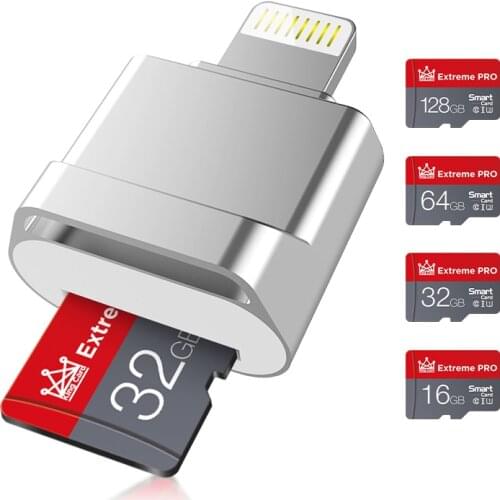 Mini Card reader OTG Usb Flash Drive 16GB/32GB/64GB/128GB/256GB For Iphone Ipad Tablet phone lightning Pen Drive Usb Stick