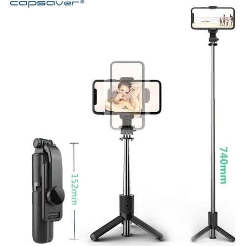 Capsaver Bluetooth Mini Selfie Stick Desktop Stand Remote Integrated Telescopic Folding Tripod Bracket for Mobile Live Broadcast