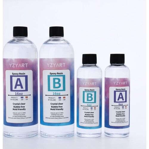 32oz 1:1 AB Epoxy Jewelry Resin Bubble Free Clear Resin Resin and Hardener Beginner Kit Crystal Clear Resin Top Epoxy Resin