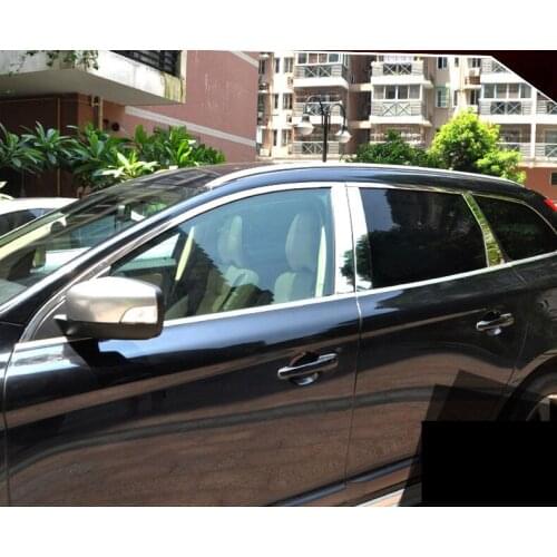 Stainless steel car window trims for volvo xc60 2009 2010 2011 2012 2013 2014 2015 2016 2017 accessories