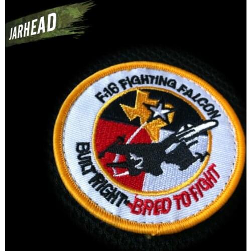 F-16 Fighting Falcon Tactical Patches Embroidery Badge Military Fans Personalized Armband Outdoor For Clothe Jacket Backpack Hat