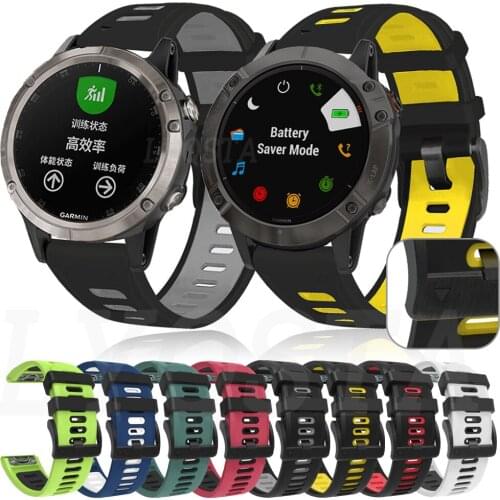 22mm Official Style Silicone Wristband For Garmin Forerunner 945 935 Fenix 5 5Plus 6 6Pro Smart Watchband Quick Release Straps
