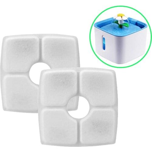 Replaced Activated Carbon Filter For Pet Cat Round Fountain Dispenser Replacement Filters Flower For Dog Water Drinking Fountain