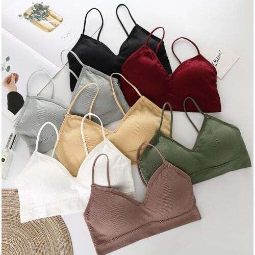 Women Tank Crop Top Seamless Underwear Crop Top Female U Back Short Tops Women Sexy Lingerie Sleeveless Padded Camisole