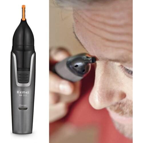 Kemei ProtecTube Facial Nose Hair Trimmer with Maximum Comfort Mens Precision Groomer for Nose Ears Eyebrows Neck and Sideburns