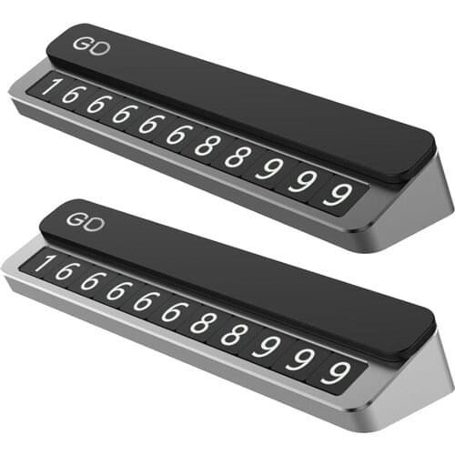 Universal Car Temporary Parking Card Phone Number Card Plate for Car Stop Parking Sign Notice Number Hidden Stop Sign