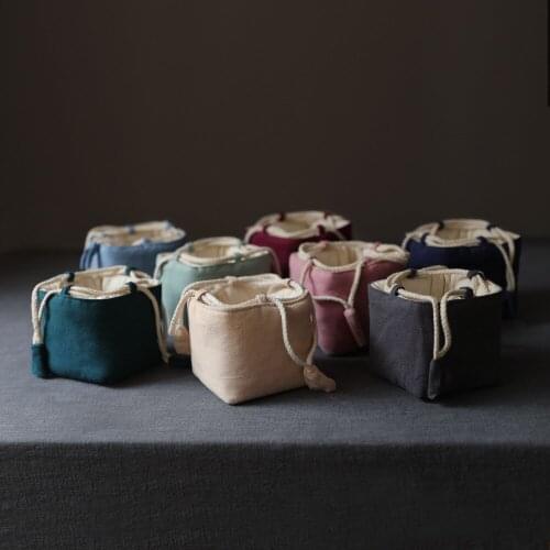 Thickened cotton storage bag travel bag Taiwan cloth bag tea set teapot teacup cloth bag medium teapot cloth bag Envio gratis