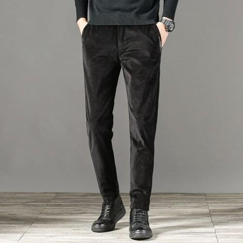 Corduroy pants loose middle-aged joggers middle-aged men dad installed in autumn and winter 2019 mens casual pants corduroy