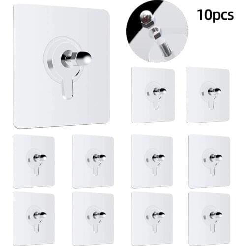 10pcs Punch Free Screws Hanger Non-Marking Screw Stickers Wall Picture Hardwall Drywall Picture Hanging Kit Traceless Sticker
