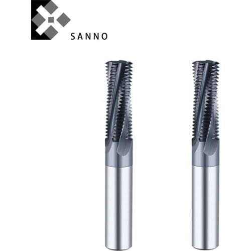 High quantity thread end mills cnc milling cutter M10*1.5 / 1/2 ”х13 UNC tungsten solid thread mills for stainless steel / alloy