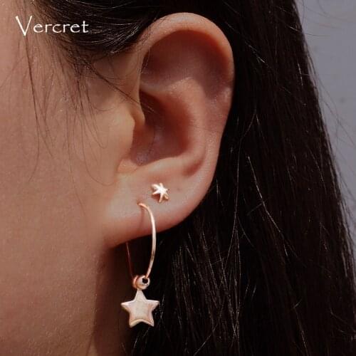 Sterling Silver Gold Hoop Earrings Tiny Star Hoop Earrings For Girls Endless 925 Hoop Earrings