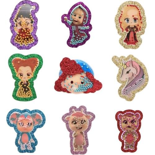 1pcs Glitter MIyuki Beads Quicksand Acrylic Shakers Transparent Resin DIY Jewelry Making Hair Clip Hair Bow Accesories,1Yc12605