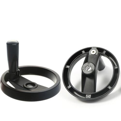 12mm x 100mm(95MM)4" Speed Change Revolving Handle Shaper Folded Hand Wheel Black for Mill Machine , lathes, grinders etc