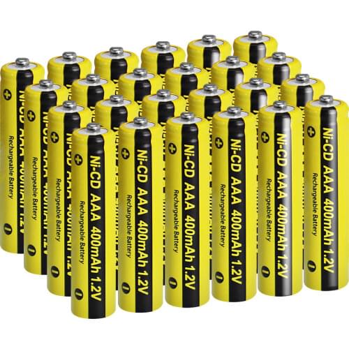 24PCS PKCELL AAA battery 1.2v nicd 400mah aaa rechargeable battery for Lawn light, solar light, electric toy Lint Remover