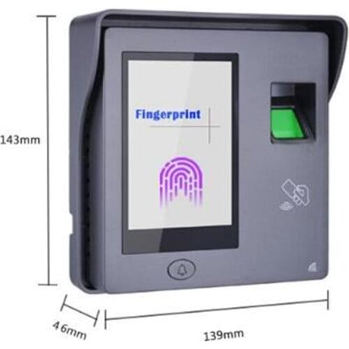 4 Inch Screen fingerprint access controller biometric time attendance system