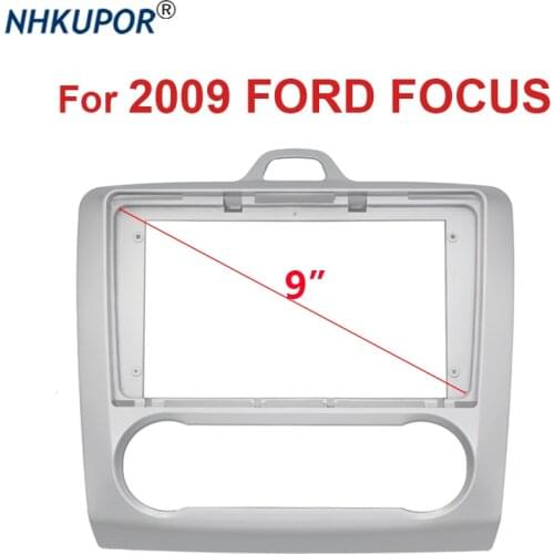 9" 2 Din Fascia Car Radio Frame For FORD FOCUS 2009-2012 Dash Mount Kit Trim Panel No gap Radio Installation Bezel Faceplate