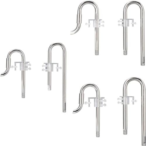 Aquarium Water Grass Fish Tank Filter Inflow Outflow Lily Pipe with Surface Skimmer Stainless Steel Tube