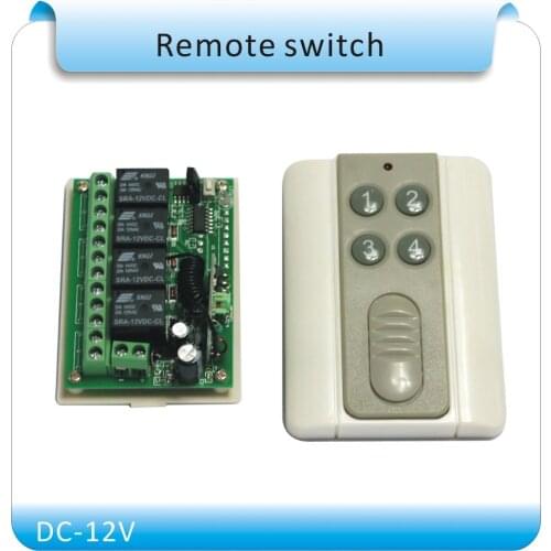 Free shipping DC12V 1 to 4 wireless remote output access control system NC/NO information