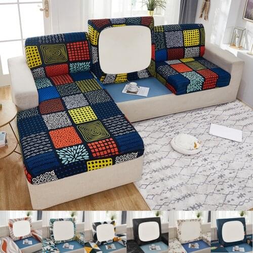 Floral Printed Sofa Cushion Cover Elastic Furniture Protector Sofa Seat Cushion Slipcover Spandex Couch Cover for Living Room