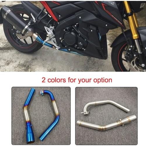 Motorcycle Stainess Steel Exhaust Muffler SilencerMiddle Link Pipe Modified For Yamaha YZF R15 MT-15 2008-2017 Brand New