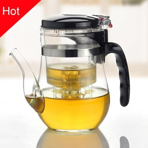 Hot sale,500ml Heat Resistant Glass Tea Pot Flower Tea Set Puer kettle Coffee Teapot Convenient Office Teaset ,kung fu set