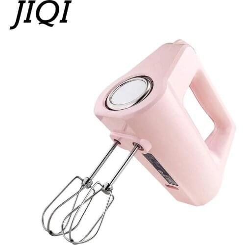 JIQI 125W 5 Speed Handheld Food Mixer 220V Double Stir Bar Cream Beater Electric Egg Whisk Cake Bread Dough Mixer Blender