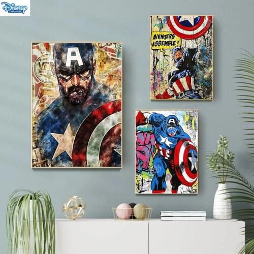 Marvel Superhero Captain America Comics Canvas Painting Avengers Character Posters and Prints Wall Art Picture for Home Decor
