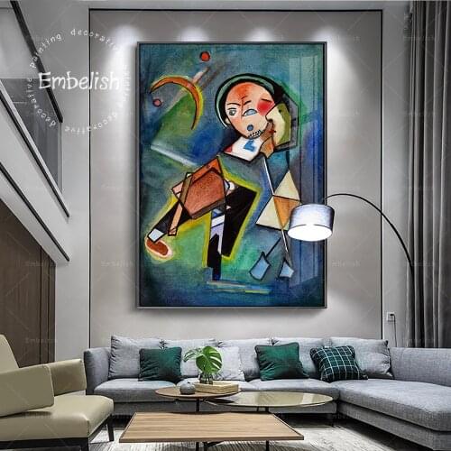 Embelish Famous Artworks Kiss Before Separation By Picasso Home Decor Kandinsky Pictures Living Room HD Canvas Oil Paintings