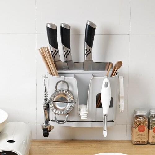 Kitchen Drain Chopsticks Cage Multi-function Desktop Hanging Partition Rack Hollow Cutlery Drainer Spoon Fork Knife Shelf Holder