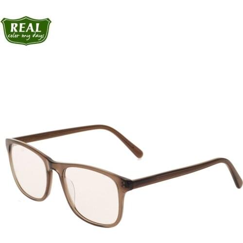 REAL Fashion Transparent Printing Acetate Frame Classic Woman Glasses Frame Student Myopic Glasses Prescription Reading Unisex