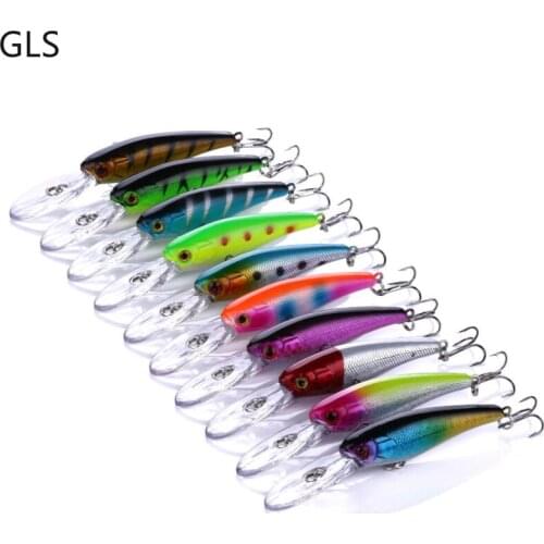 GLS New Minnow Fishing lure 8G/9.5CM High Quality Simulation 3D Eyes Exquisite Fishing Accessories 10 Colors Optional
