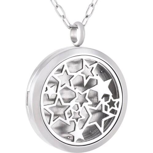 KLH0129 Star Sky Essential Oil Diffuser Necklace Aromatherapy Locket Pendant Fragrance Jewelry for Kids Girls Jewelry Gift