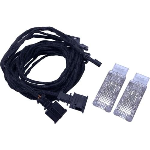 1Set of Footwell Light Footsteps Space Lamp & Cable For J etta Golf MK5 MK6 MK7 Passat B6 Tiguan Sharan POLO 7L0 947 415