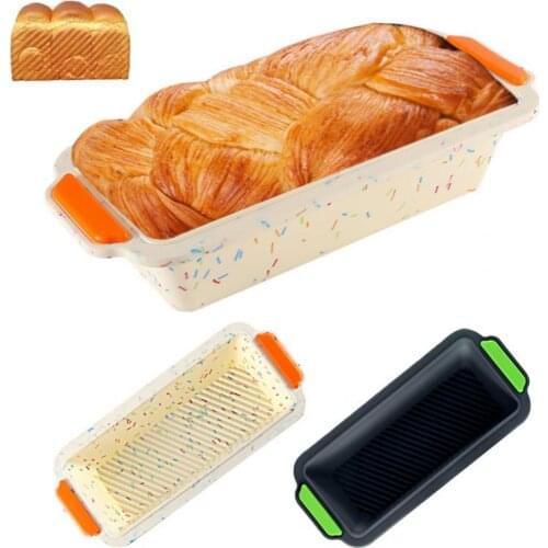 Rectangle Non-stick Bread Loaf Toast Silicone Baking Pan Tray Mold DIY Bakeware