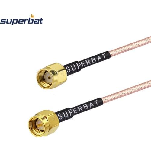 Superbat SMA Male to RP-SMA Plug Straight Connector Low Loss Coax RF Cable RG316 20cm Wi-Fi Radios Wireless