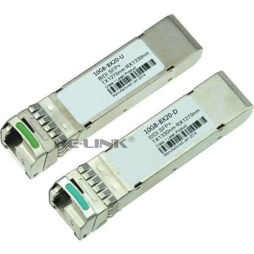 LODFIBER 10GB-BX20-U/10GB-BX20-D Ex-tre-me Net-works Compatible Pair of BiDi SFP 10G 20km Transceiver