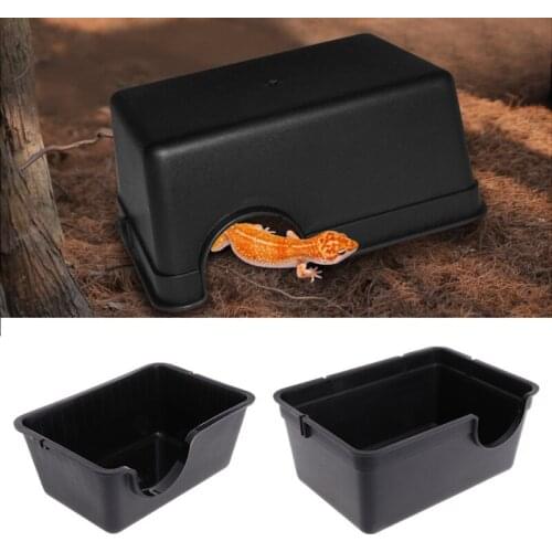 Reptile Box Hiding Case Hole Water Feeder Spider Turtle Snake Supplies Centipede