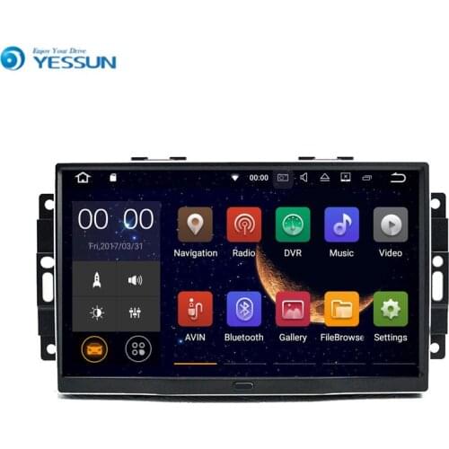 YESSUN Android Radio Car Player For Jeep Wrangler / Compass / DODGE 2007~2013 Stereo Radio Multimedia GPS Navigation With AM/FM