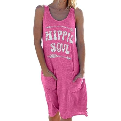 Vest Dress O-Neck Elastic Cotton Blend Women O-neck Dress for Beach