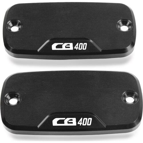 1 Pair Motorcycle Parts Fluid Tank Cap Power Part Front Brake Reservoir CNC Aluminum Cover For Honda CB 400 2004-2012
