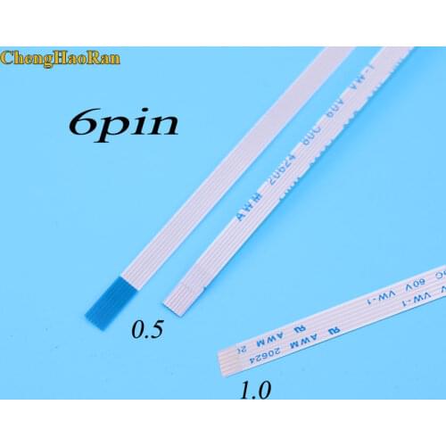 ChengHaoRan 1pcs 6pin FFC FPC Flexible Flat Cable 0.5mm 1.0mm Pitch 6Pin Type A / B Length 70mm 100mm 150mm 200mm