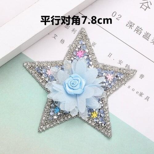 1Pcs Fashion rhinestone patch sticker cloth fashion hot stamp sticker small hole decoration