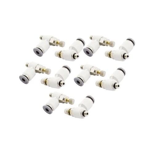 10Pcs SL4-05 5mm Male Thread 4mm Tube Pneumatic Flow Control Valves