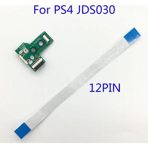 12Set New JDS-030 JDS030 USB Charging Port Socket Board charger board with flex ribbon cable For PS4 controller board