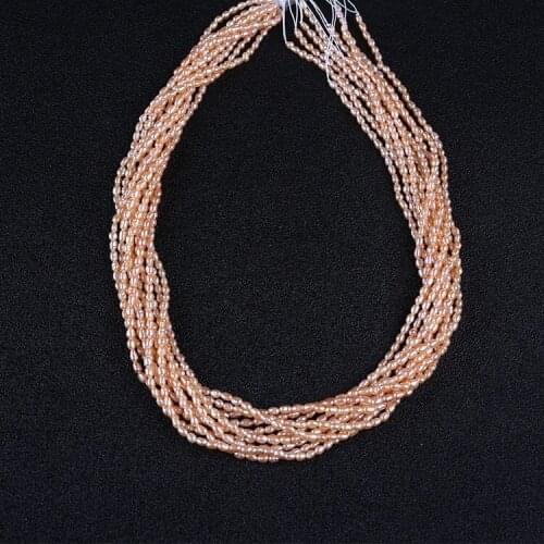 2.5-3mm Pink Mini Rice Shaped Freshwater Bulk Pearl