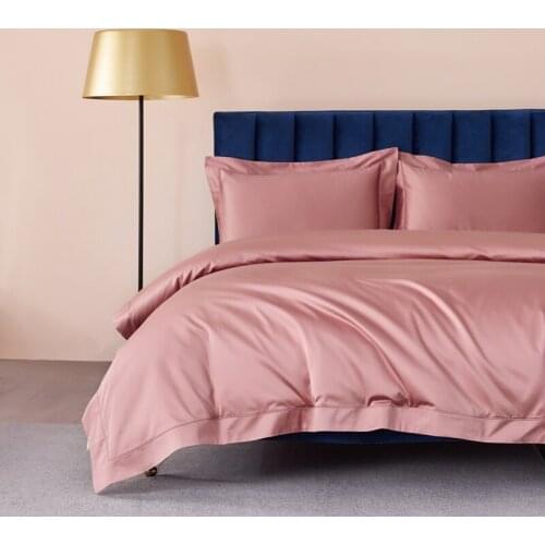 Pomegranate peel color 100S Egyptian Cotton Luxury duvet cover flat sheet pillowcase sets 4PCS