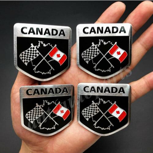 4x Canada Canadian Flag Car Emblem Badge Motorcycle Sticker Decals Fairing