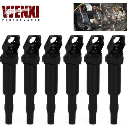 6PCS Ignition Coils For 0221504470 BMW E81 F22 F23 E46 E90 F33 X3 E83 No# 12138616153 12137594596 12137571643 C1795 C1826 1